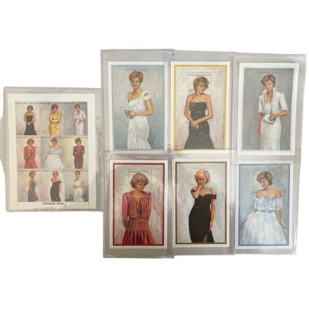 Princess Diana Commemorative Gown Stamps 1997 International Collectors Set of 7